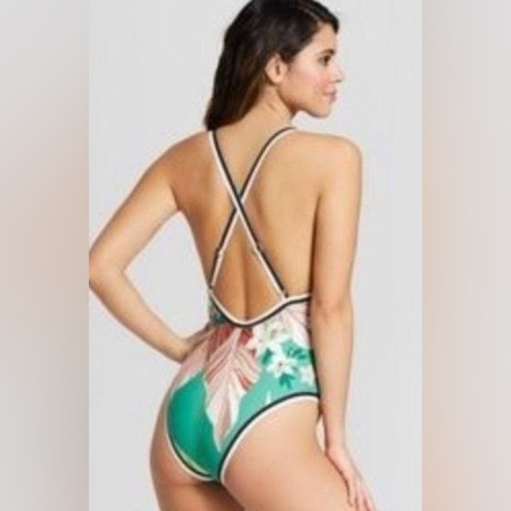 Xhiliration Floral One Piece Swimsuit